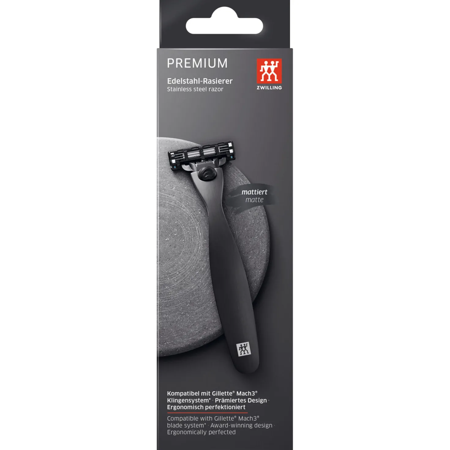 Facial razors, stainless steel | black matte