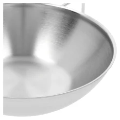 Flat Bottom Wok, 12 inch, 18/10 Stainless Steel