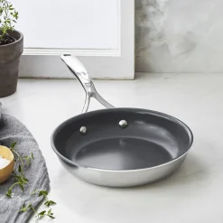 Frying pan, 8 inch, 18/10 Stainless Steel, Ceramic coating