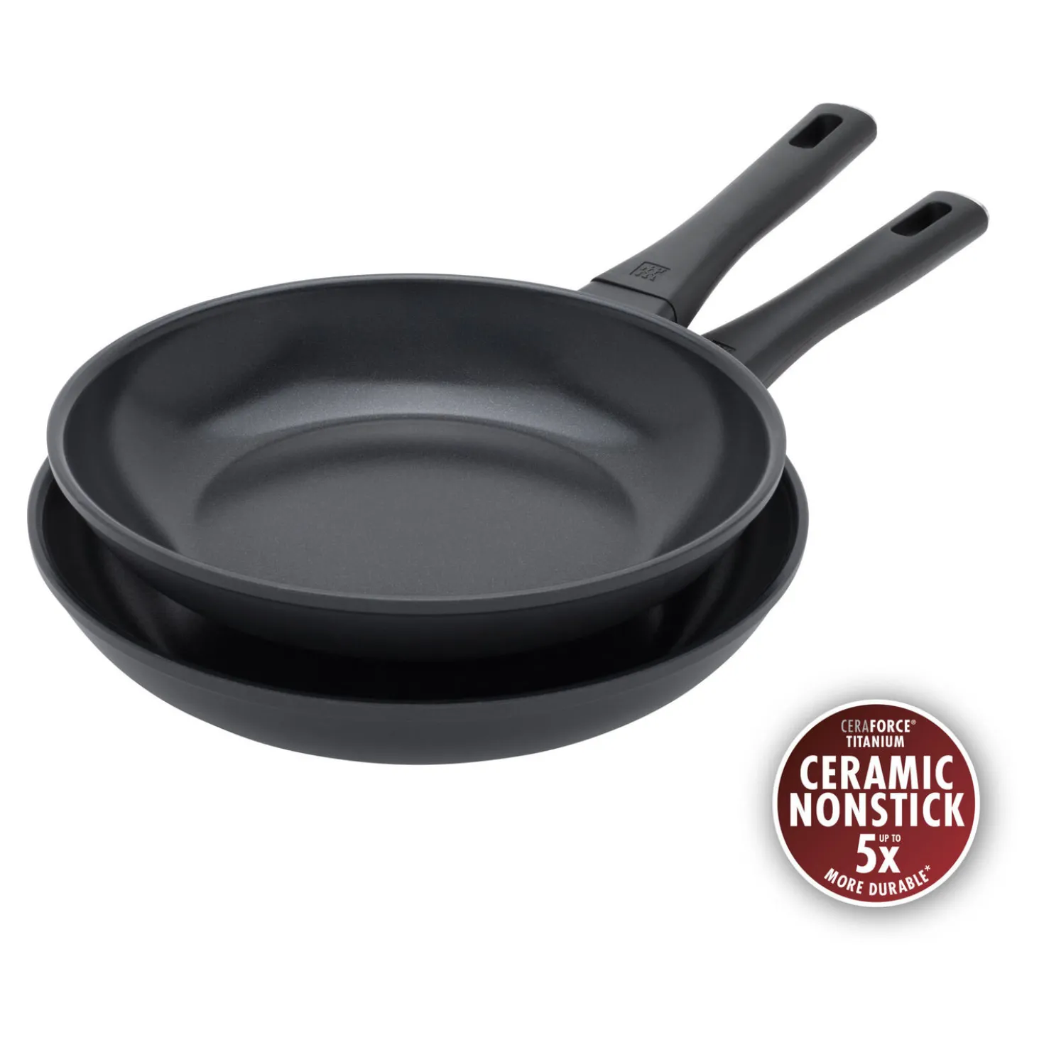 Frying pan set, 2-pc, Non-stick, Titanium-reinforced ceramic non-stick coating