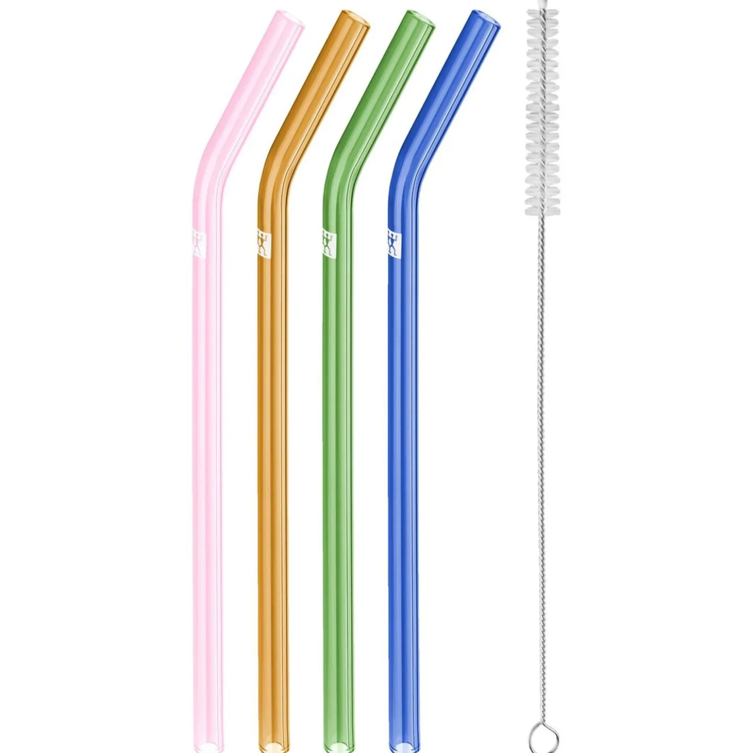 Glass Straw - Colored - Bent Set