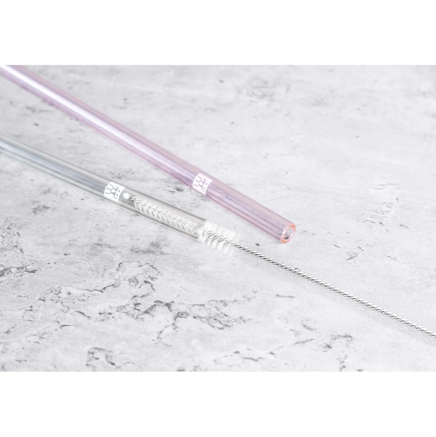 Glass Straw - Colored - Straight Set