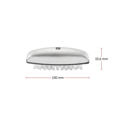 Hand and nail brush, stainless steel | silver