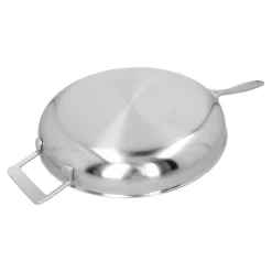 12.5-inch, 18/10 Stainless Steel, Fry Pan With Helper Handle