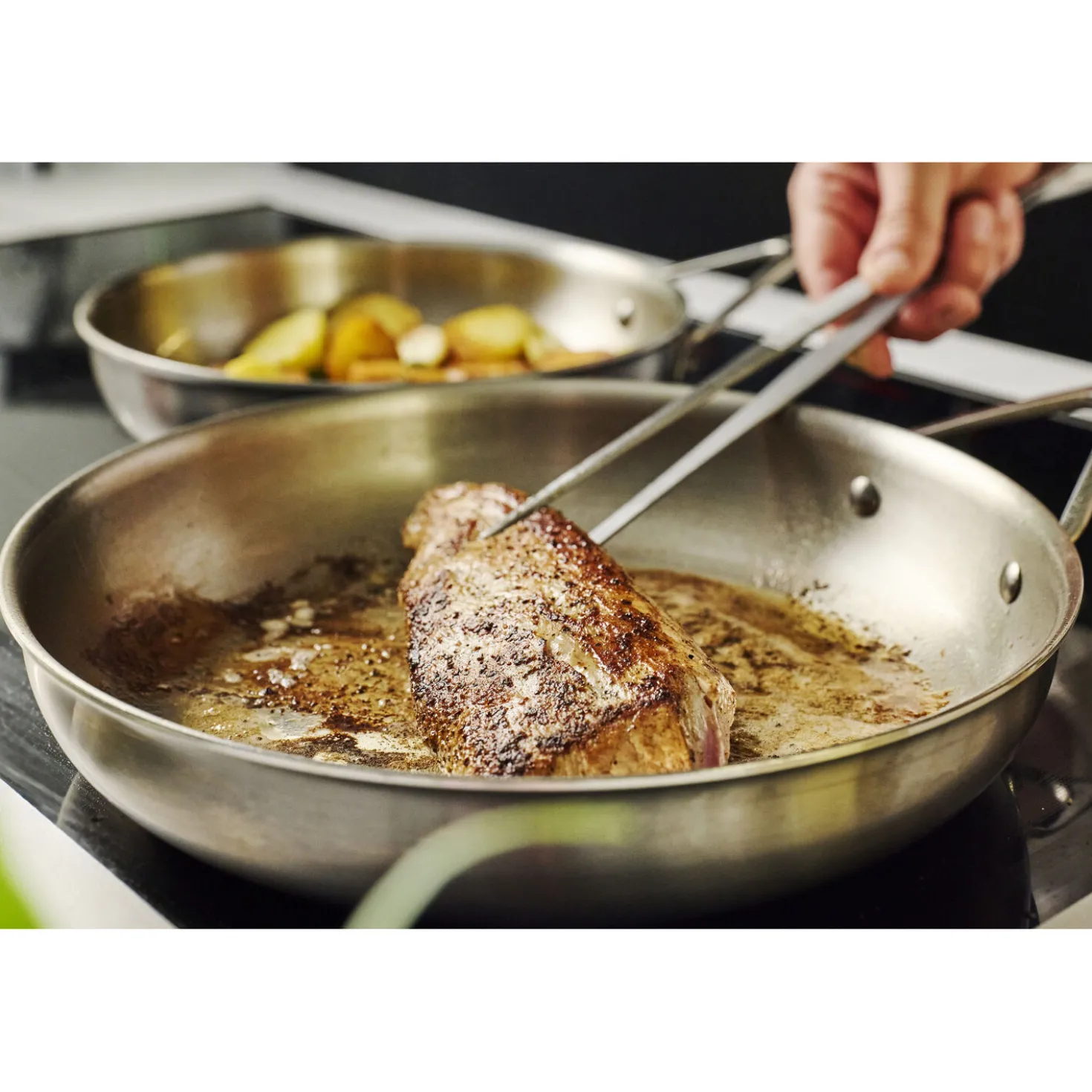 12.5-inch, 18/10 Stainless Steel, Frying Pan
