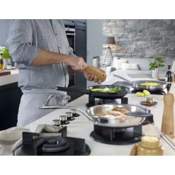 12.5-inch, 18/10 Stainless Steel, Proline Fry Pan With Helper Handle