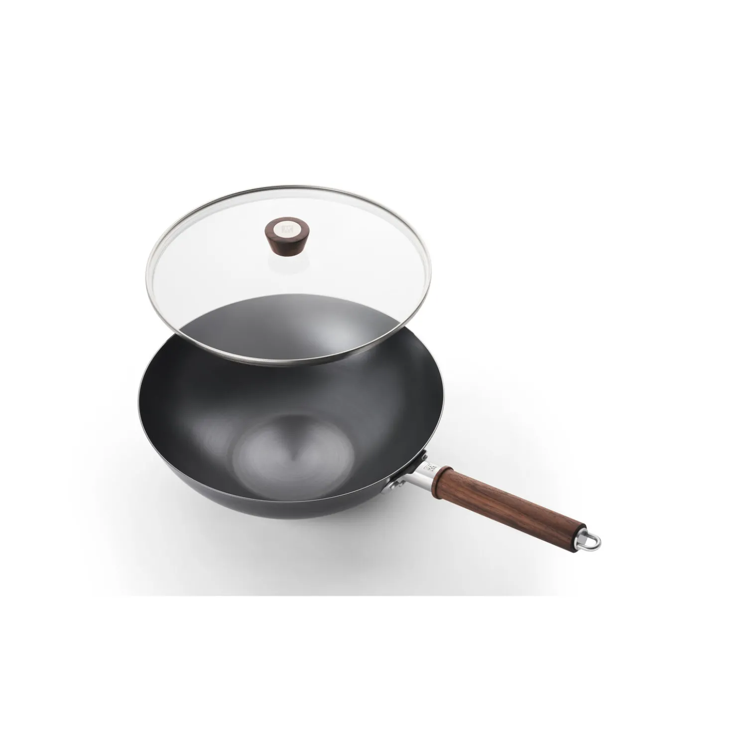 12-inch, Carbon Steel, Wok With Lid, Black Matte