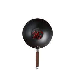 12-inch, Carbon Steel, Wok With Lid, Black Matte