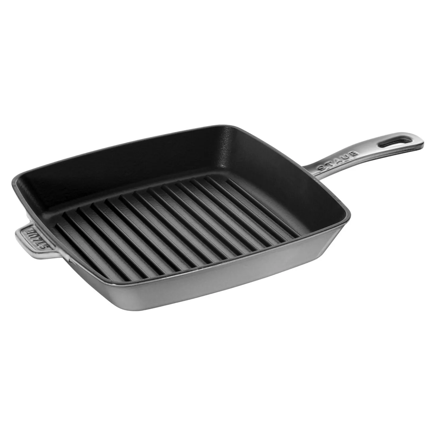 10-inch, Cast Iron, Square, Grill Pan, Graphite Grey