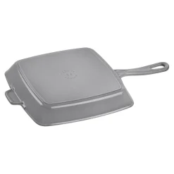 10-inch, Cast Iron, Square, Grill Pan, Graphite Grey