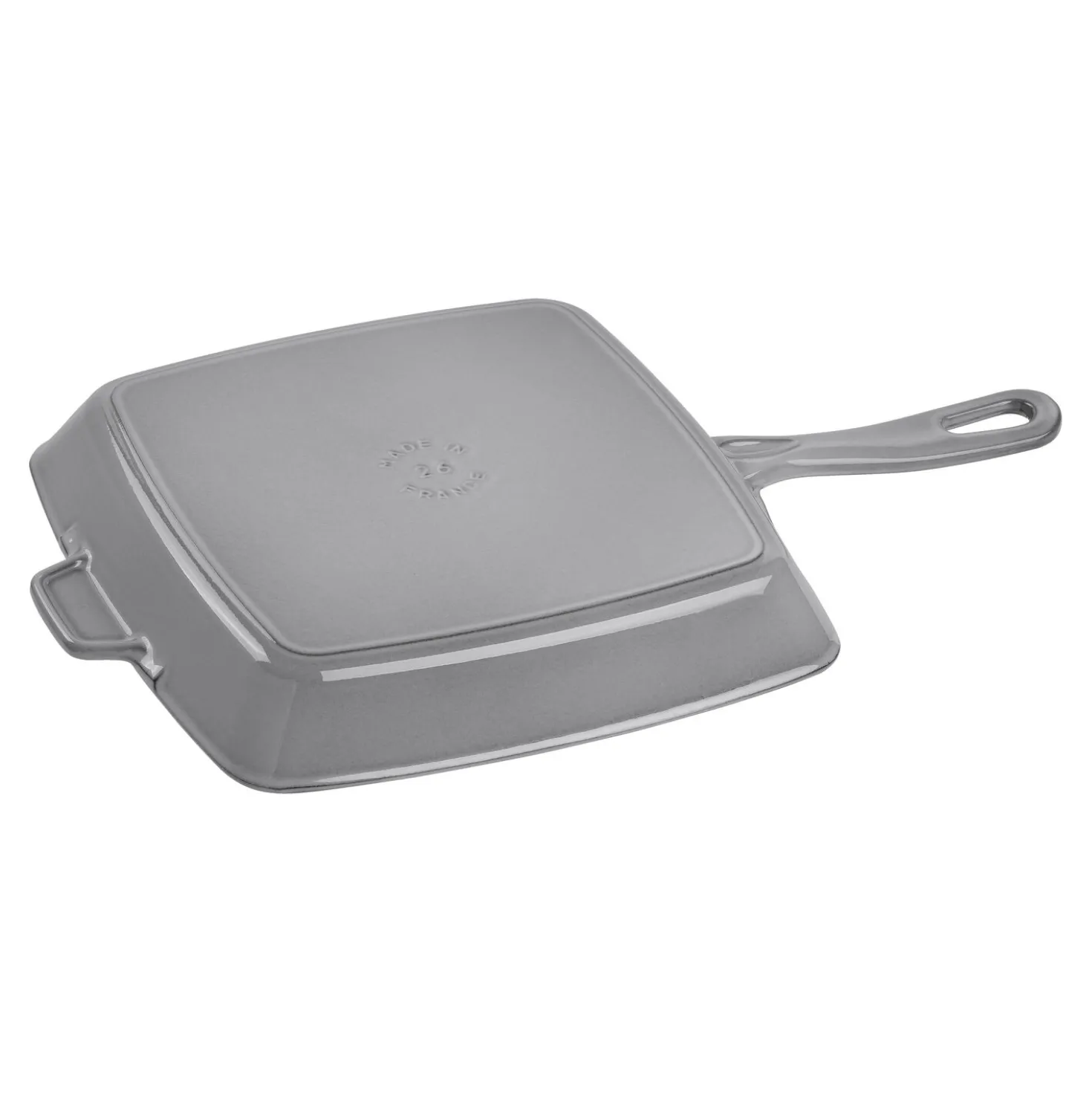 10-inch, Cast Iron, Square, Grill Pan, Graphite Grey