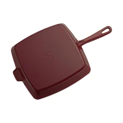 12-inch, Cast Iron, Square, Grill Pan, Grenadine