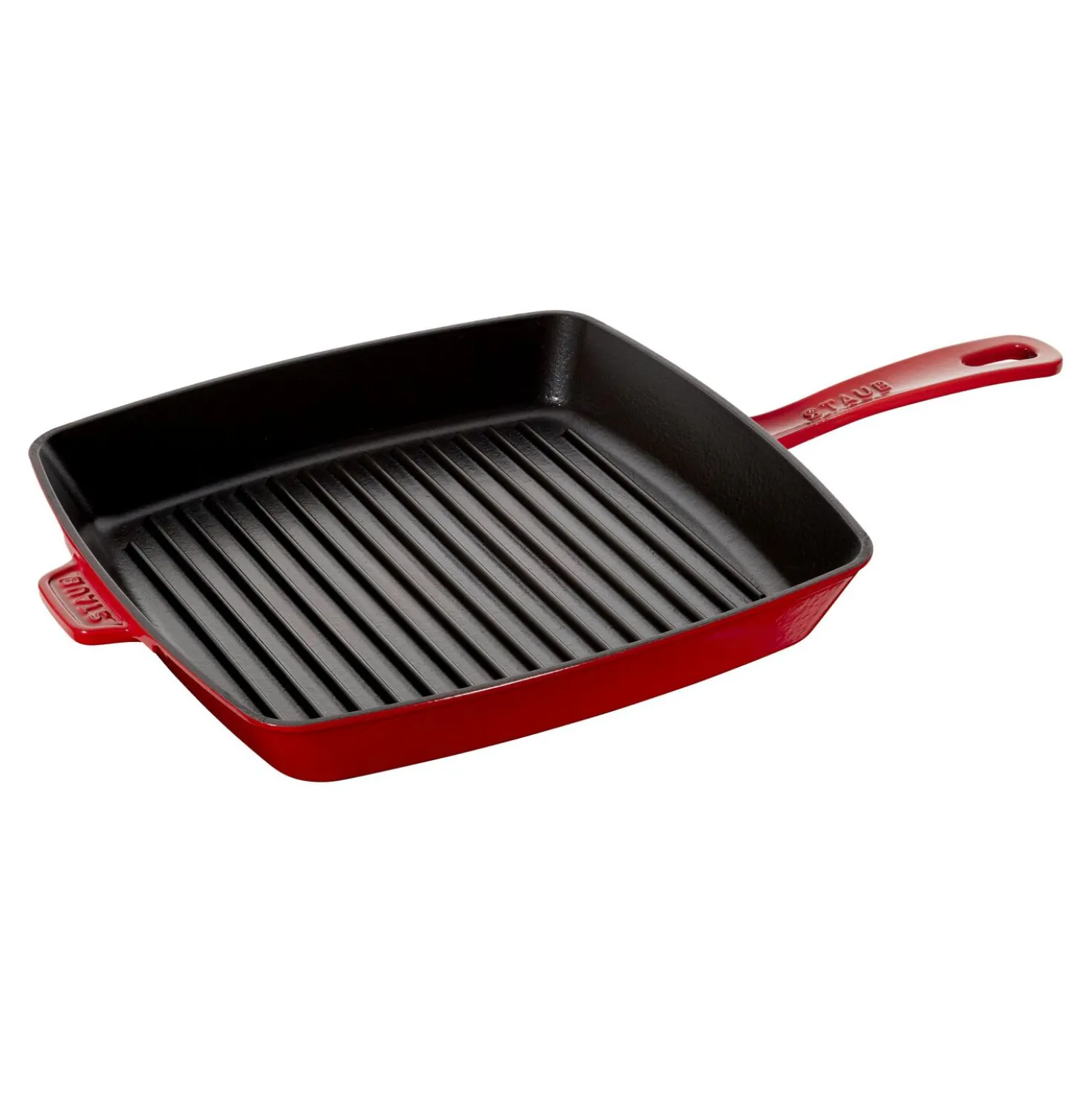 12-inch, Cast Iron, Square, Grill Pan, Cherry