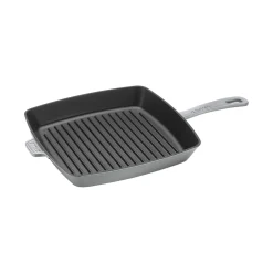 12-inch, Cast Iron, Square, Grill Pan, Graphite Grey