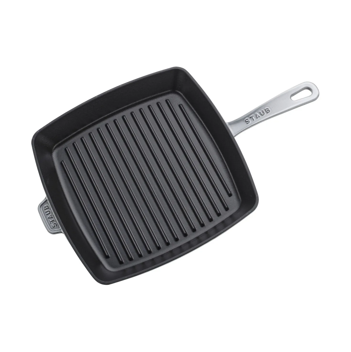 12-inch, Cast Iron, Square, Grill Pan, Graphite Grey