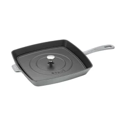 12-inch, Cast Iron, Square, Grill Pan, Graphite Grey