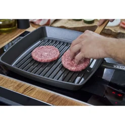 12-inch, Cast Iron, Square, Grill Pan, Black Matte