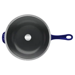 10-inch, Daily Pan With Glass Lid, Dark Blue