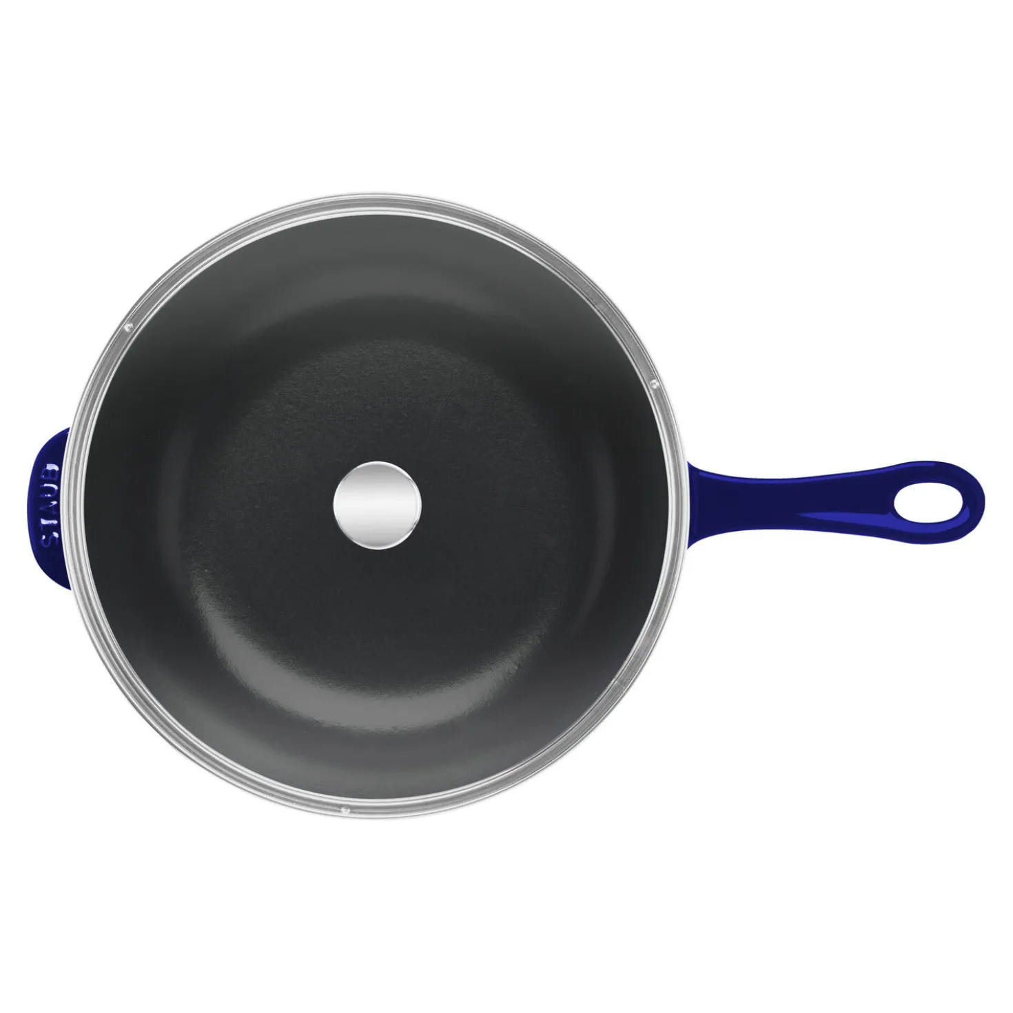 10-inch, Daily Pan With Glass Lid, Dark Blue
