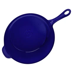10-inch, Daily Pan With Glass Lid, Dark Blue