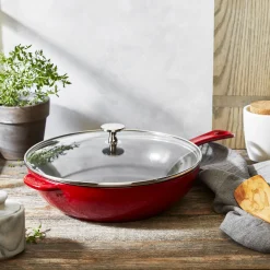 10-inch, Daily Pan With Glass Lid, Cherry