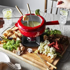8-inch, Fondue Set, cherry