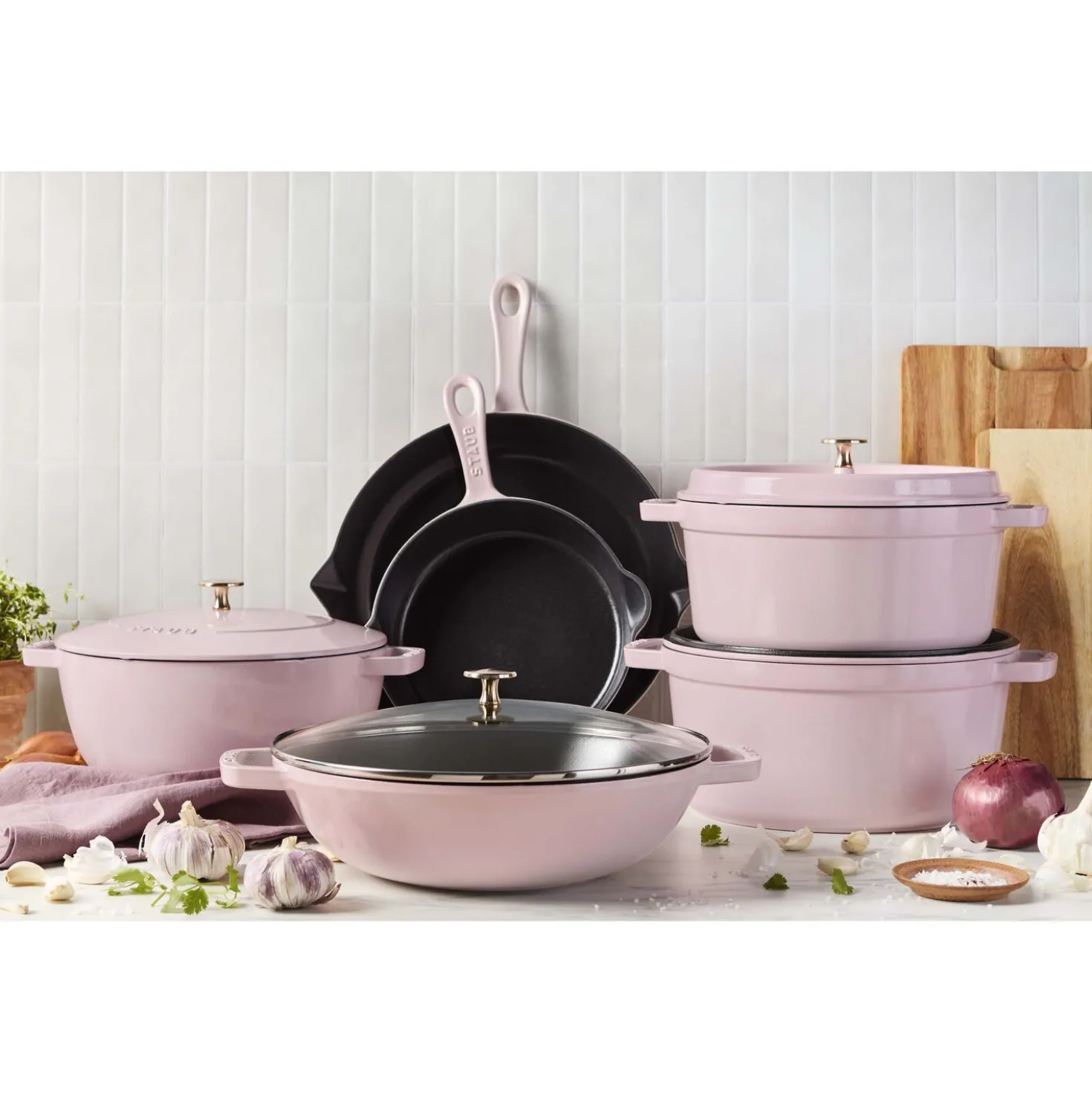 12-inch, Frying Pan, Pink Peony