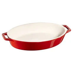 9-inch, Oval, Baking Dish, Cherry