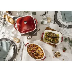 9-inch, Oval, Baking Dish, Cherry