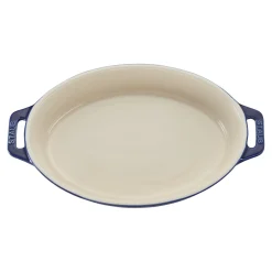 9-inch, Oval, Baking Dish, Dark Blue