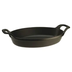 12.5-inch, Oval, Gratin Baking Dish, Black Matte
