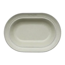 10-inch, oval serving dish, white