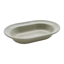 10-inch, oval serving dish, white