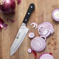 7-inch Rocking Santoku Knife, Hollow Edge