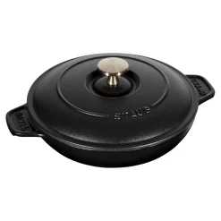 8-inch, Round, Covered Baking Dish With Lid, Black Matte