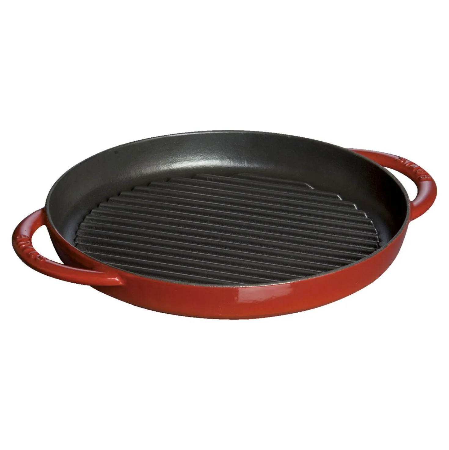 10-inch, Round Double Handle Pure Grill, cherry