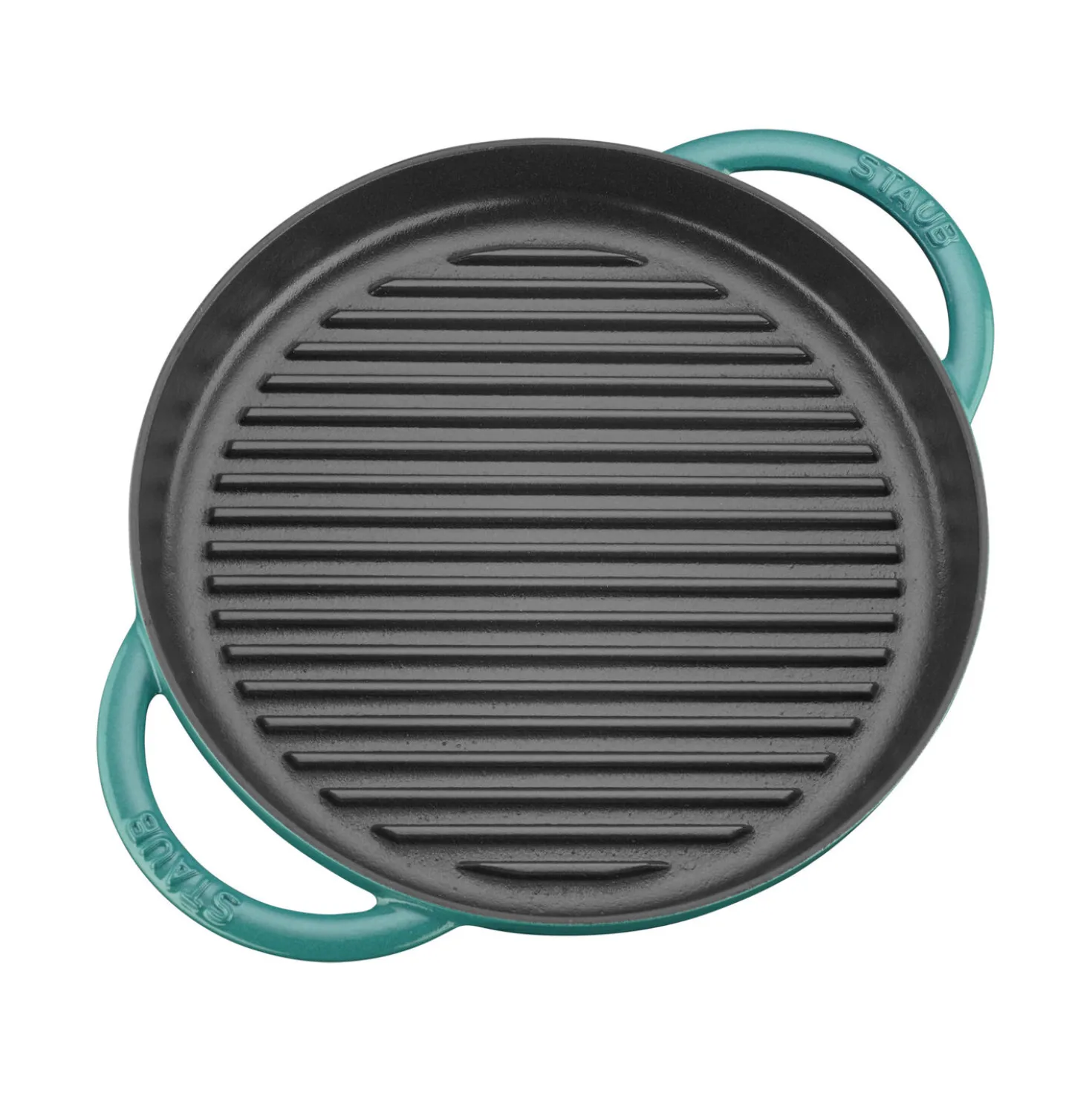 10-inch, Round Double Handle Pure Grill, Turquoise