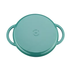 10-inch, Round Double Handle Pure Grill, Turquoise