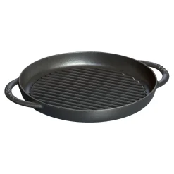 10-inch, Round Double Handle Pure Grill, black matte