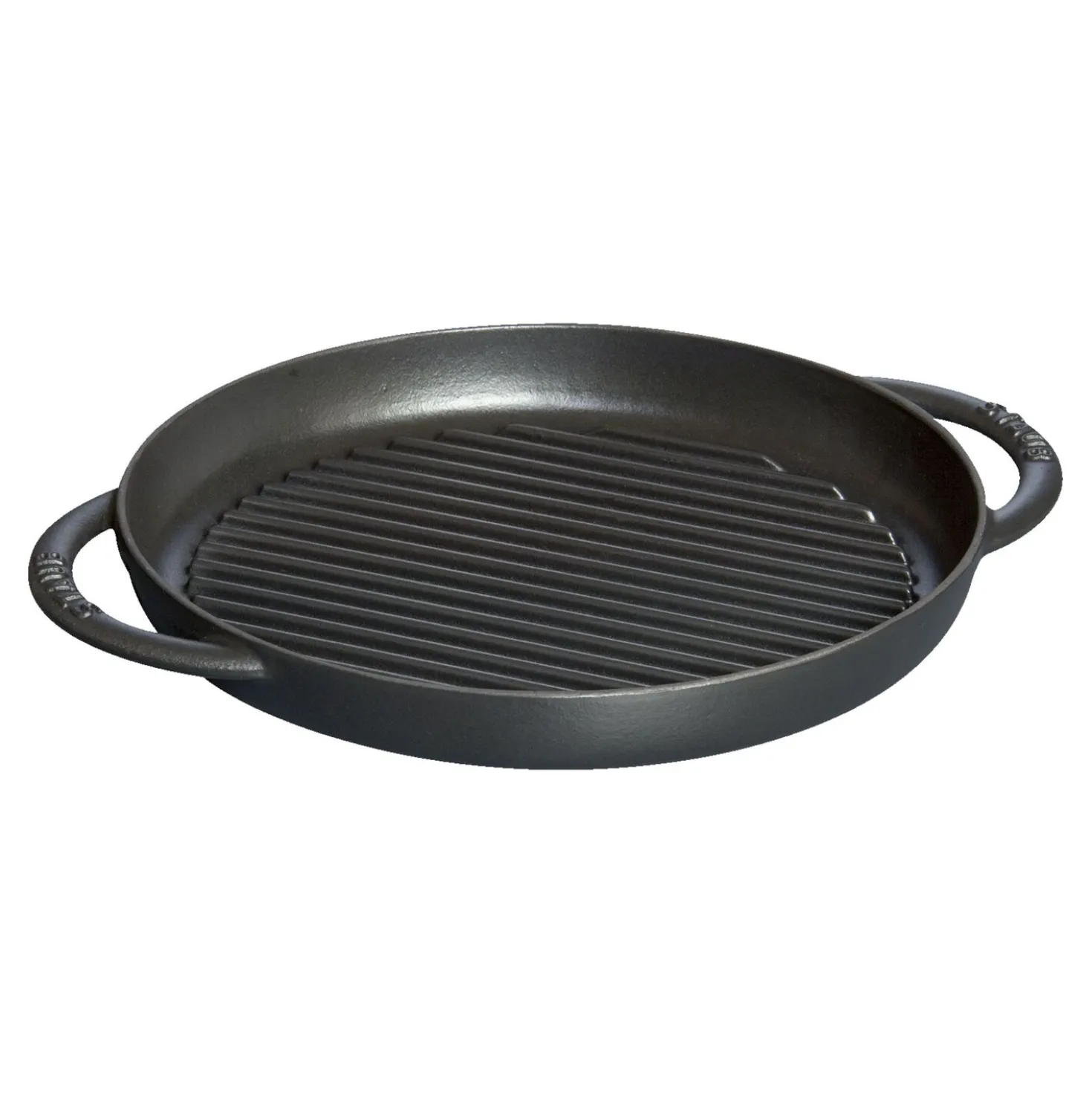 10-inch, Round Double Handle Pure Grill, black matte