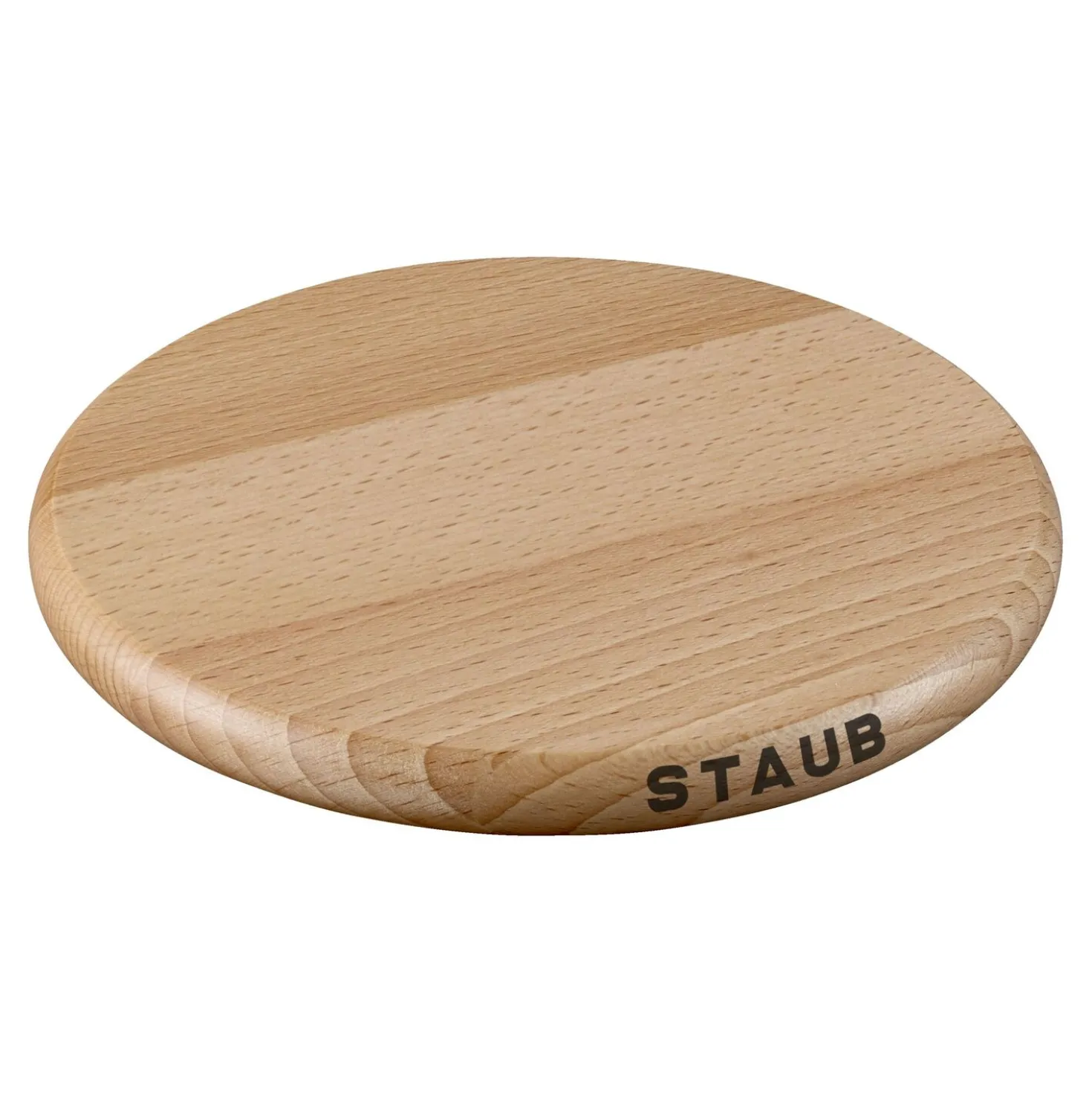 6-inch, Round, Magnetic Wood Trivet, Brown
