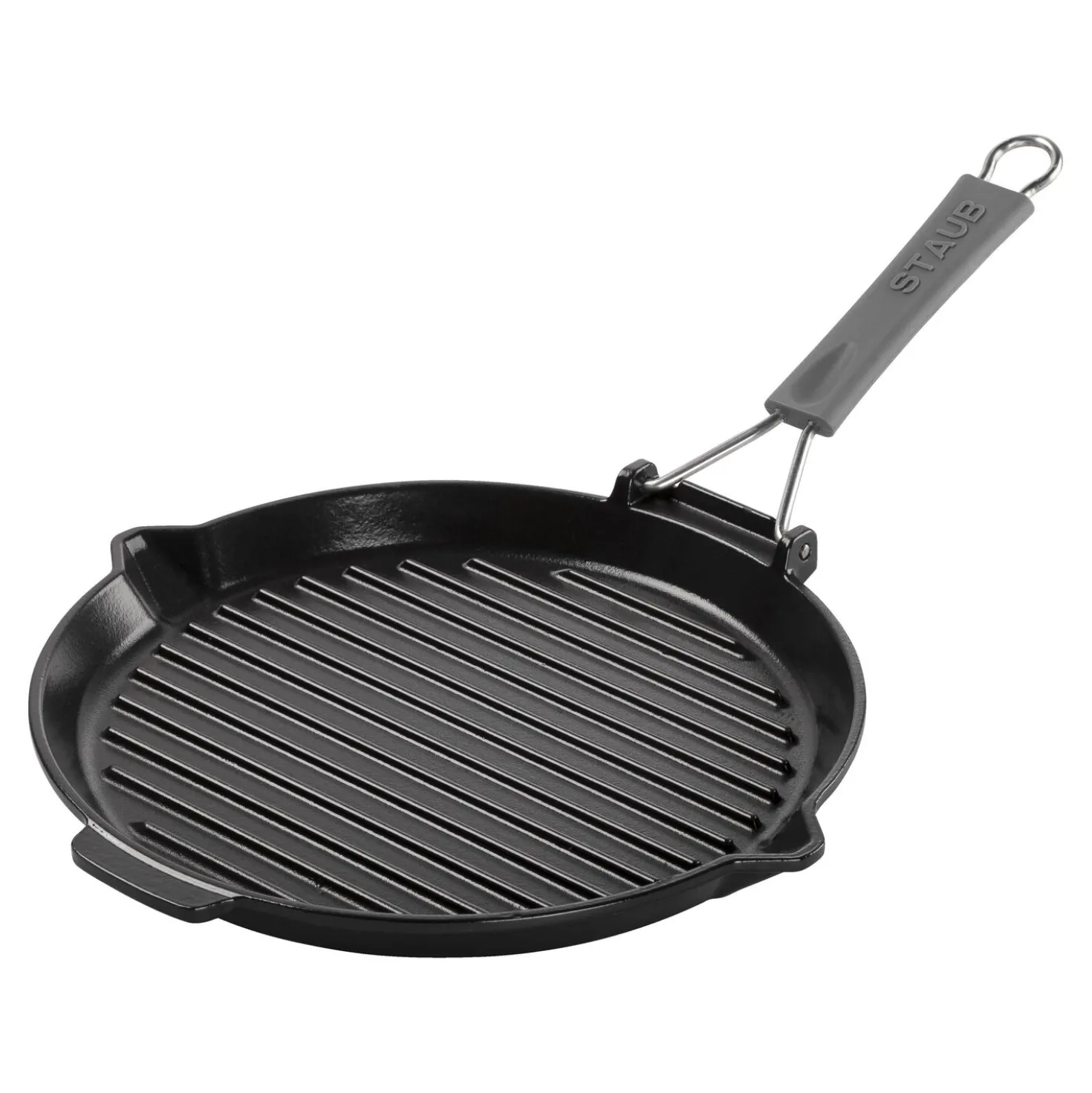 11-inch, Round, 10" Folding Grill - Black, Black Matte