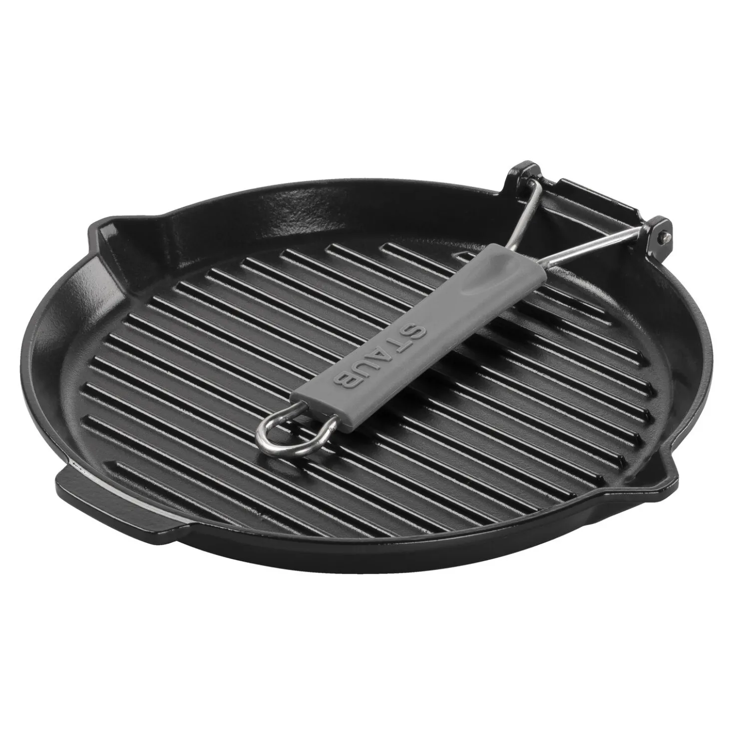 11-inch, Round, 10" Folding Grill - Black, Black Matte