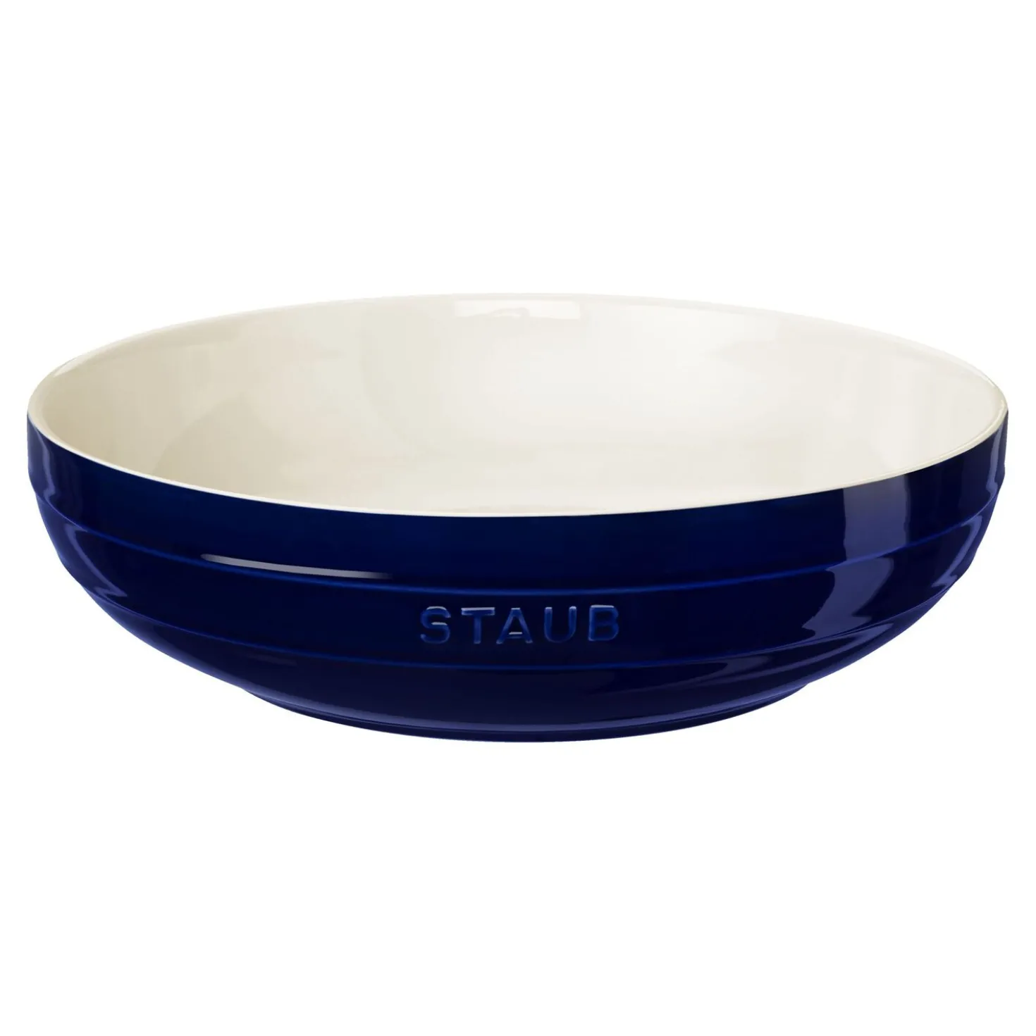 11.5-inch, Shallow Serving Bowl, dark blue
