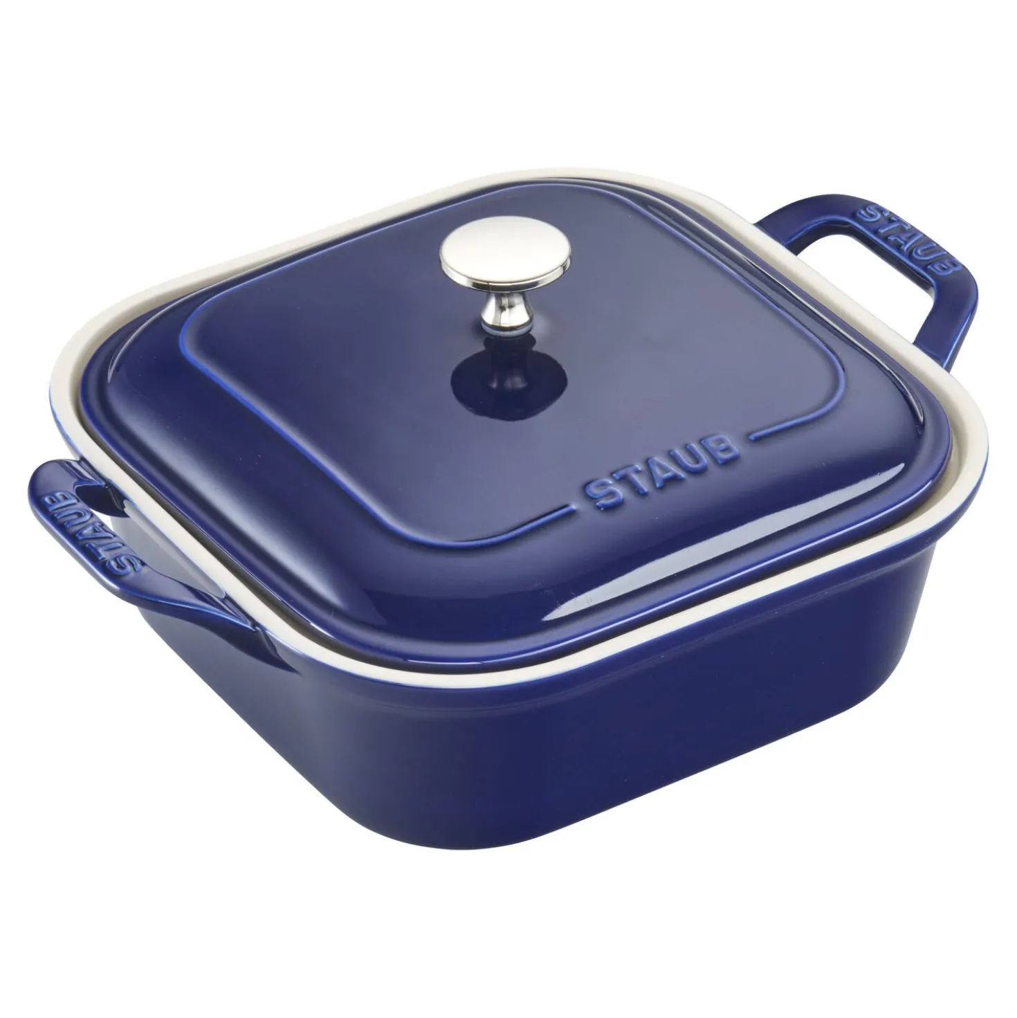 9-inch, Square, Covered Baking Dish, Dark Blue