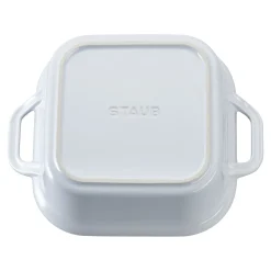 9-inch, Square, Covered Baking Dish, White