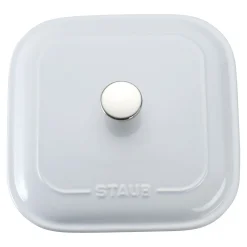 9-inch, Square, Covered Baking Dish, White