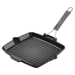 9.5-inch, Square, 9.5" Folding Grill, Black Matte