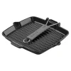 9.5-inch, Square, 9.5" Folding Grill, Black Matte