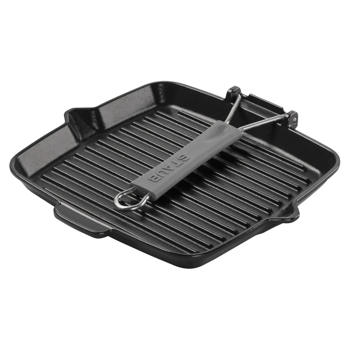 9.5-inch, Square, 9.5" Folding Grill, Black Matte